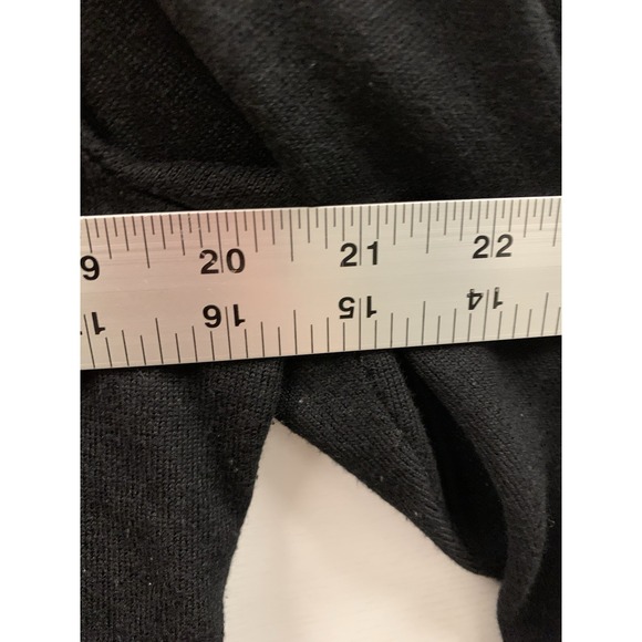 Adrianna Papell - Women's 1X Sweater Black Knit Long Sleeve Collared Shirt Trim - Picture 11 of 11